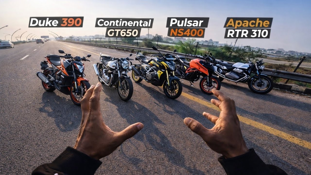 390 Duke vs GT650 vs NS400 vs RTR 310 – Kaun Hai Real King? 👑