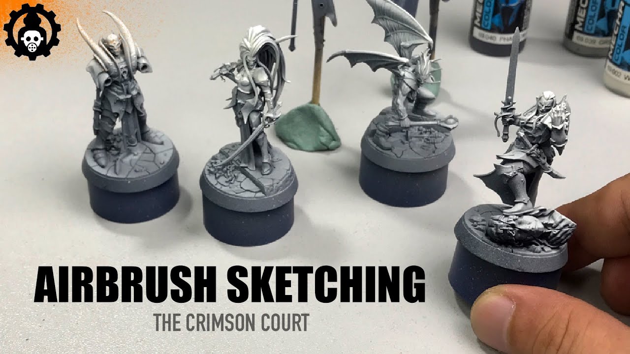HOW To Paint Miniatures | Zenithal Undercoat Sketching | Vallejo Mecha Colors | 2021
