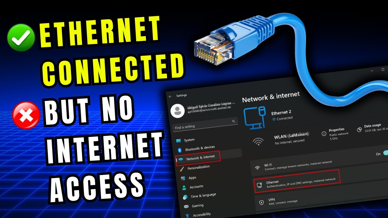 ИСПРАВЛЕНИЕ проблемы «Ethernet подключен, но нет доступа в Интернет» в Windows 11/10 (простое рук...