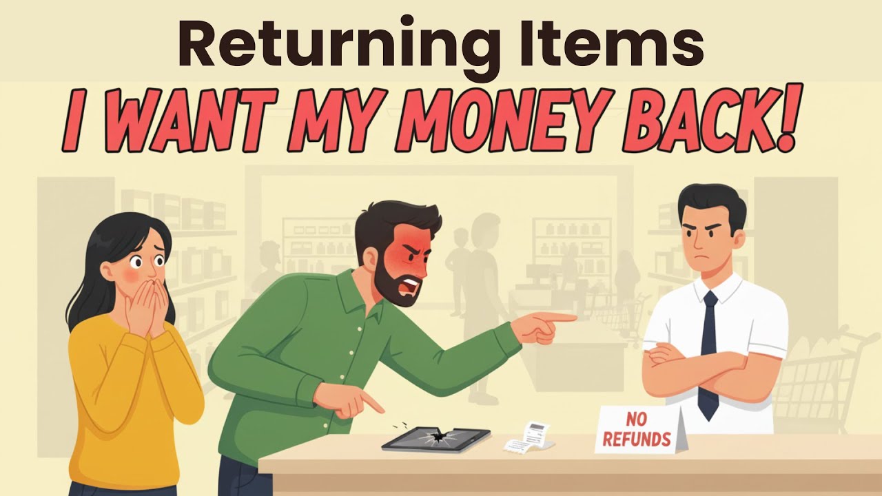 How to Return Items in English | Refund & Exchange Conversation | Daily Conversation