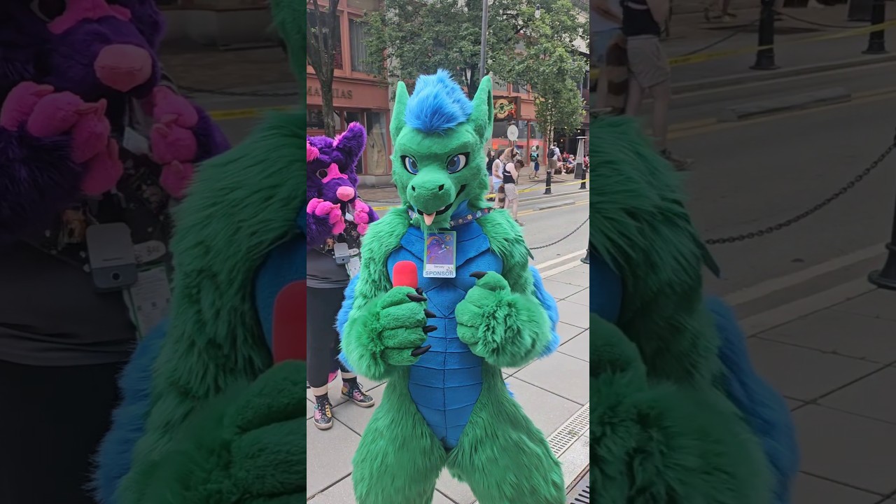 Giving Furries a Microphone at #Anthrocon2025 #Anthrocon #Furry #Fursuit