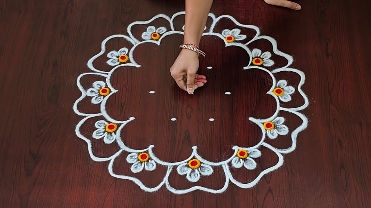 Sri Rama Navami special rangoli designs🌷5&times;3dots Sri Rama Navami special muggulu🌷🌷|#Rang Kaa Rangoli