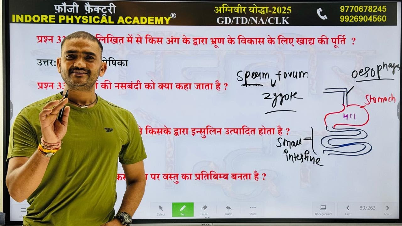 BIOLOGY | मानव शरीर में ग्रंथियाँ | INDORE PHYSICAL ACADEMY