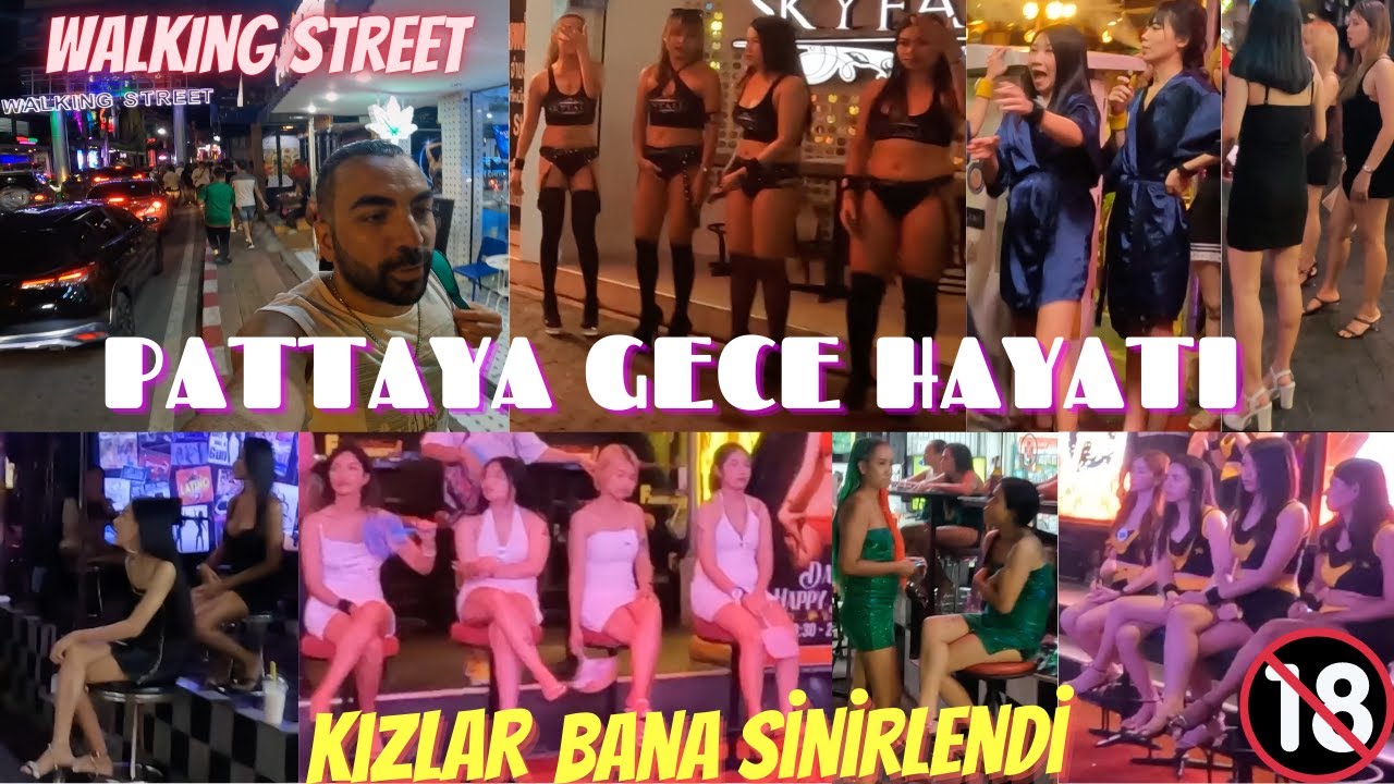 TAYLAND PATTAYA Gece Hayatı.Meşhur WALKING STREET(+18).Barda çalışan KIZLAR bana SİNİRLENDİ. 🇹🇭 #20