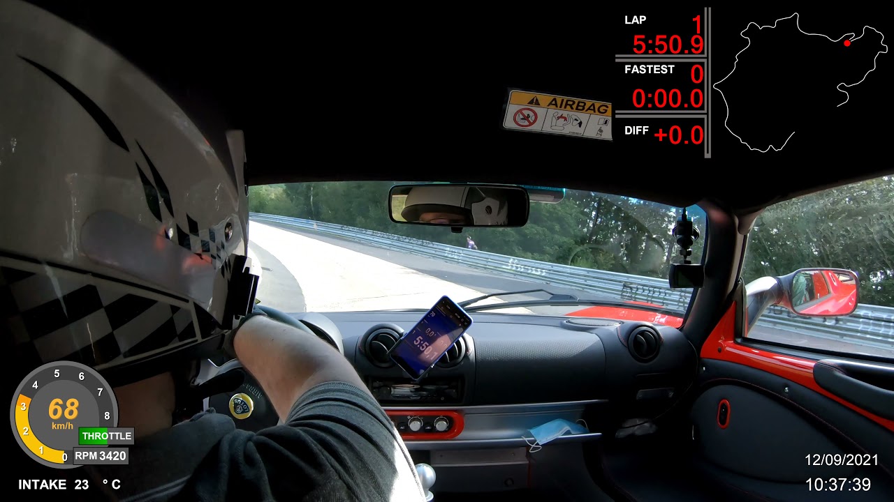 Lotus Exige Sport 350 V6 Nürburgring Nordschleife 12/09/2021 a lap with a beautiful green Exige