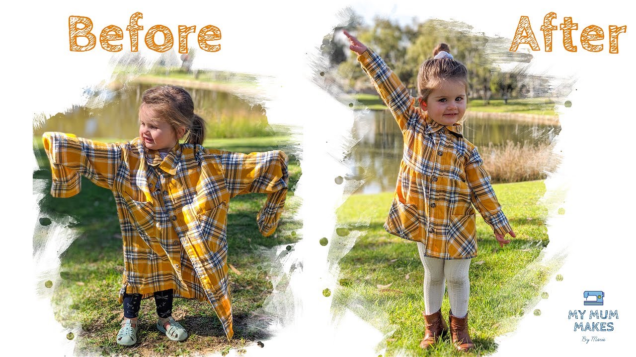 MEN'S SHIRT THRIFT FLIP | Burberry Inspired Toddler Dress DIY for Beginners | Refashion Your Clothes