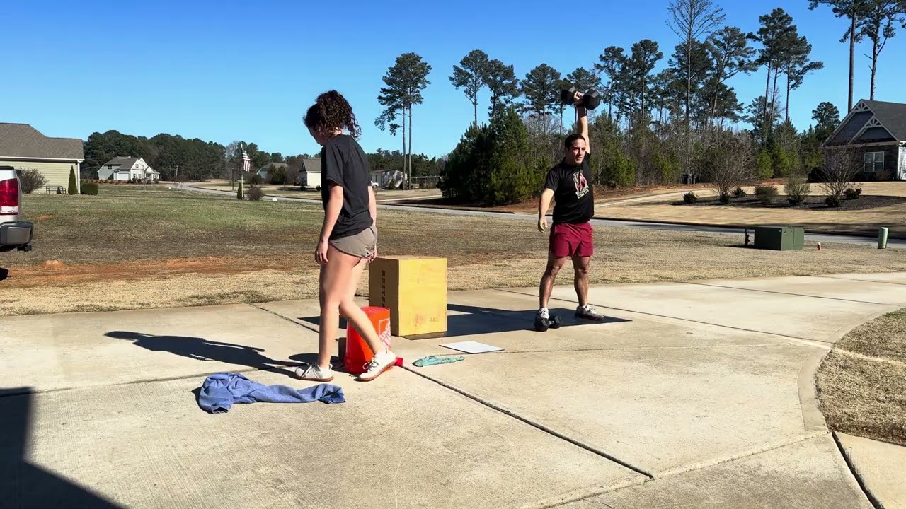 Partner WOD 10Rds 10 Db Snatches, 10 Box Jumps, 10 Burpees