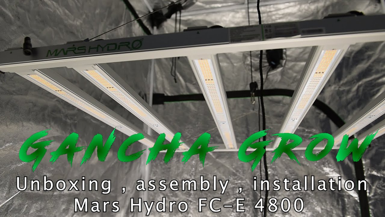 (ASMR)  unboxing - Assembly - Installation Mars Hydro FC E 4800  LED GROW LIGHT
