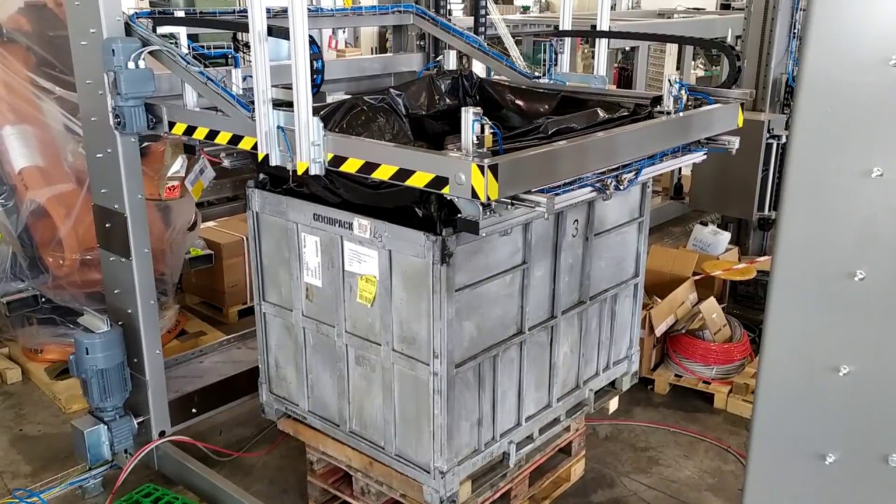Bag welder for goodpack crates - rubber bale industry