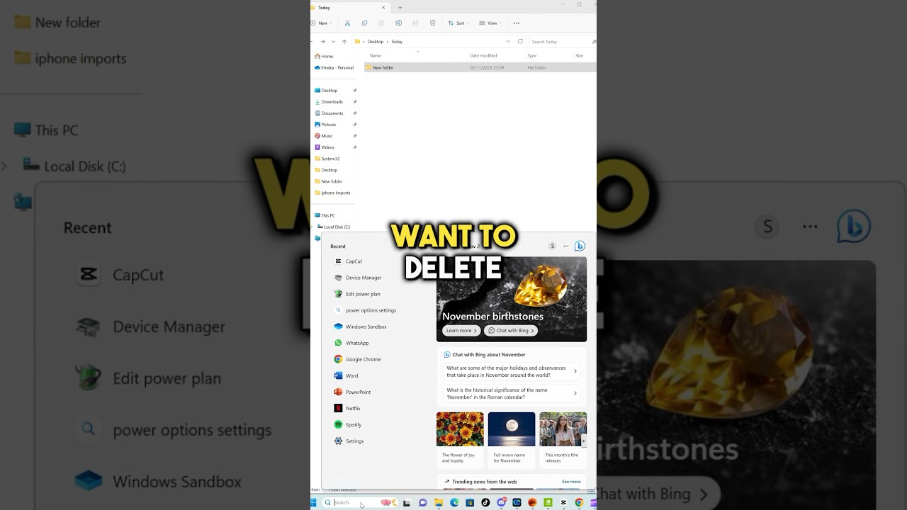 Deleting files that has refused to delete#pctips #tipsandtricks #pctipsandtricks #shorts #pc #pcs