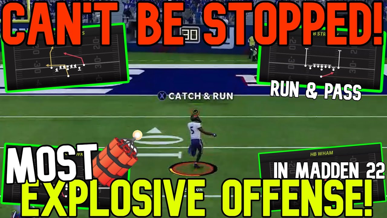 🏆The Best Offense in Madden NFL 22, Run & Pass! SCORES VS ANY DEFENSE! Best Plays Tips and Tricks