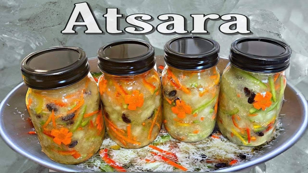 ATSARA(PICKLED GREEN PAPAYA)DONE RIGHT! GREEN, NO YELLOWISH COLOR. SECRET INGREDIENT REVEALED!