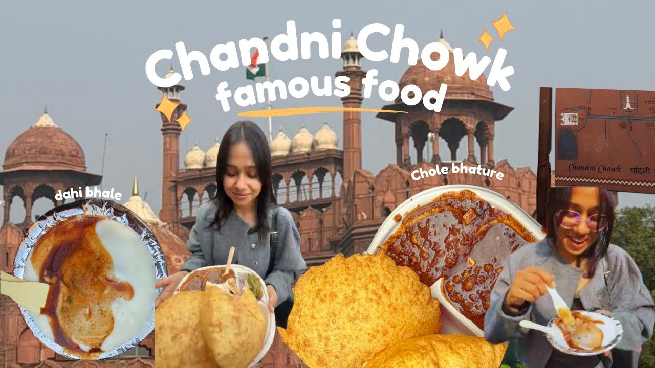 Trying Best CHANDNI CHOWK FOOD | chole bhature , dahi bhalla 