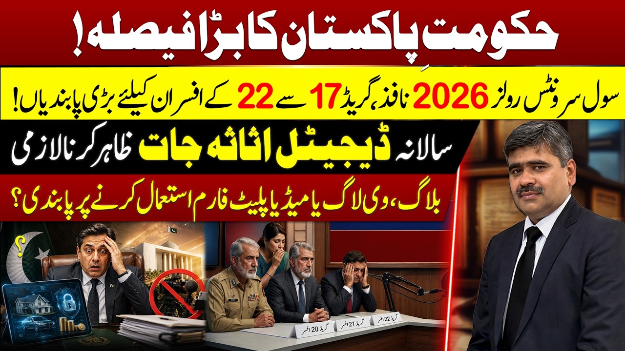 New Civil Servants Code 2026 | Asset Declaration & Social Media Ban | Advocate Adeel Haider