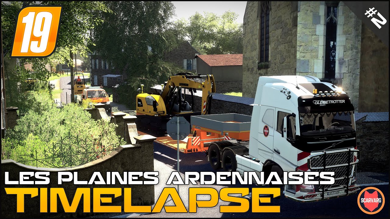Building driveway - Public works ⭐ FS19 Les Plaines Ardennaises V2 Timelapse