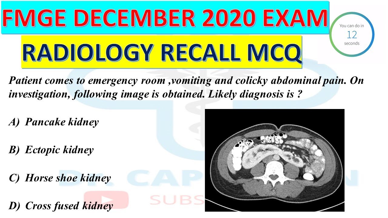 RADIOLOGY FMGE DECEMBER 2020 EXAM | FMGE RADIOLOGY RECALL MCQ | FMGE DEC RECALL | Doctor Capricorn
