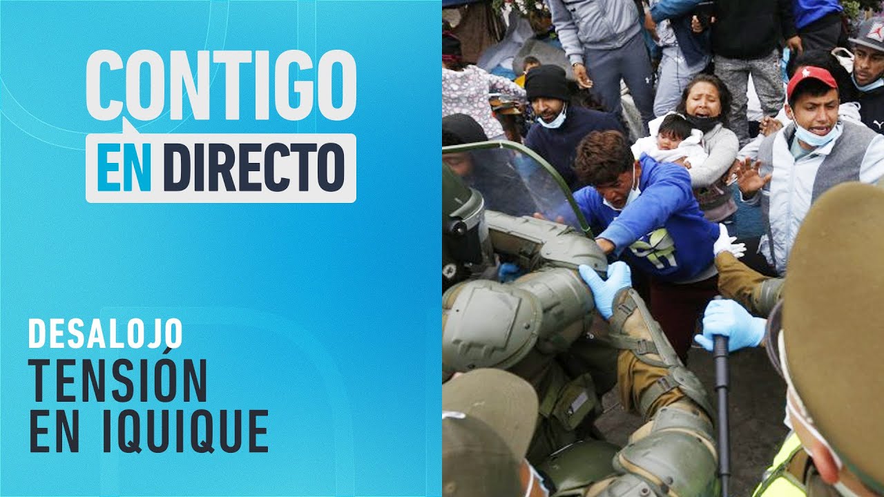 ¡TENSIÓN! Enfrentamientos marcaron desalojo de migrantes en Plaza Brasil - Contigo en Directo