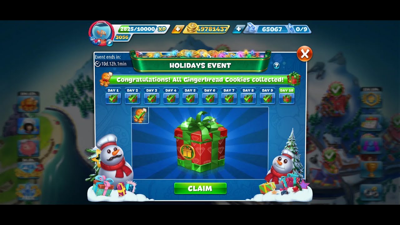 Cooking Fever - Holiday Event Day1~Day10 & 12 Days of Gifts