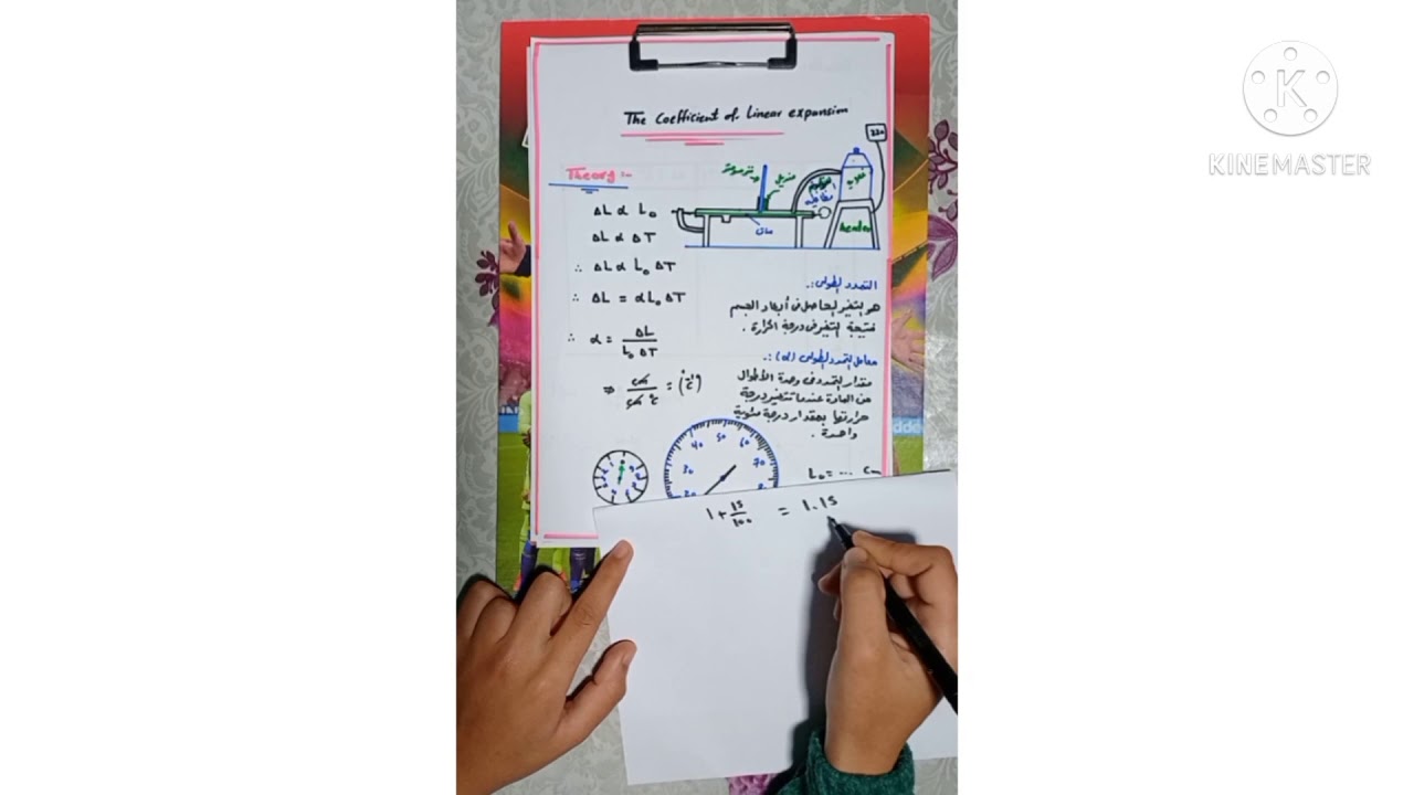 تجربه التمدد الطولي ( linear expansion coefficient).