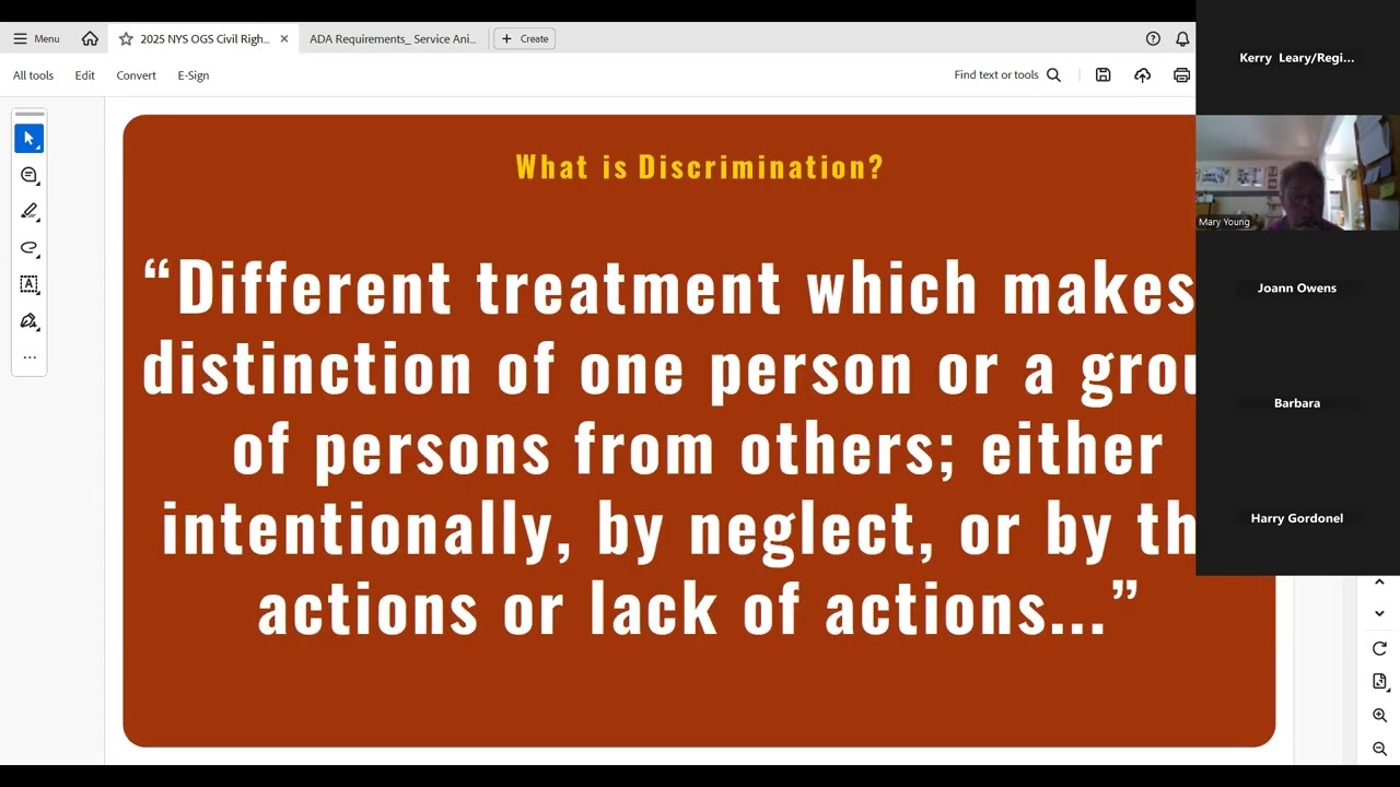 Regional Food Bank Civil Rights Webinar