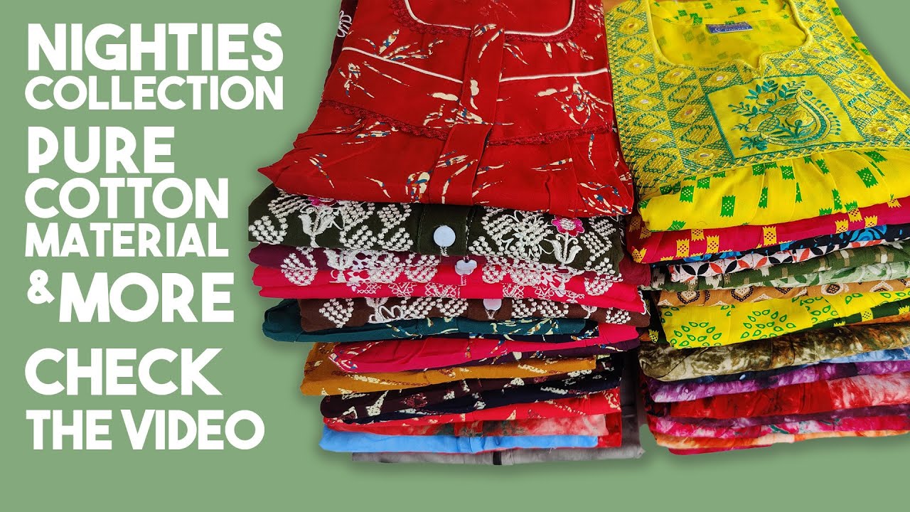 Pure Cotton Nighty Collections/ Soft & Stylish Designs #nighty #nightycollection