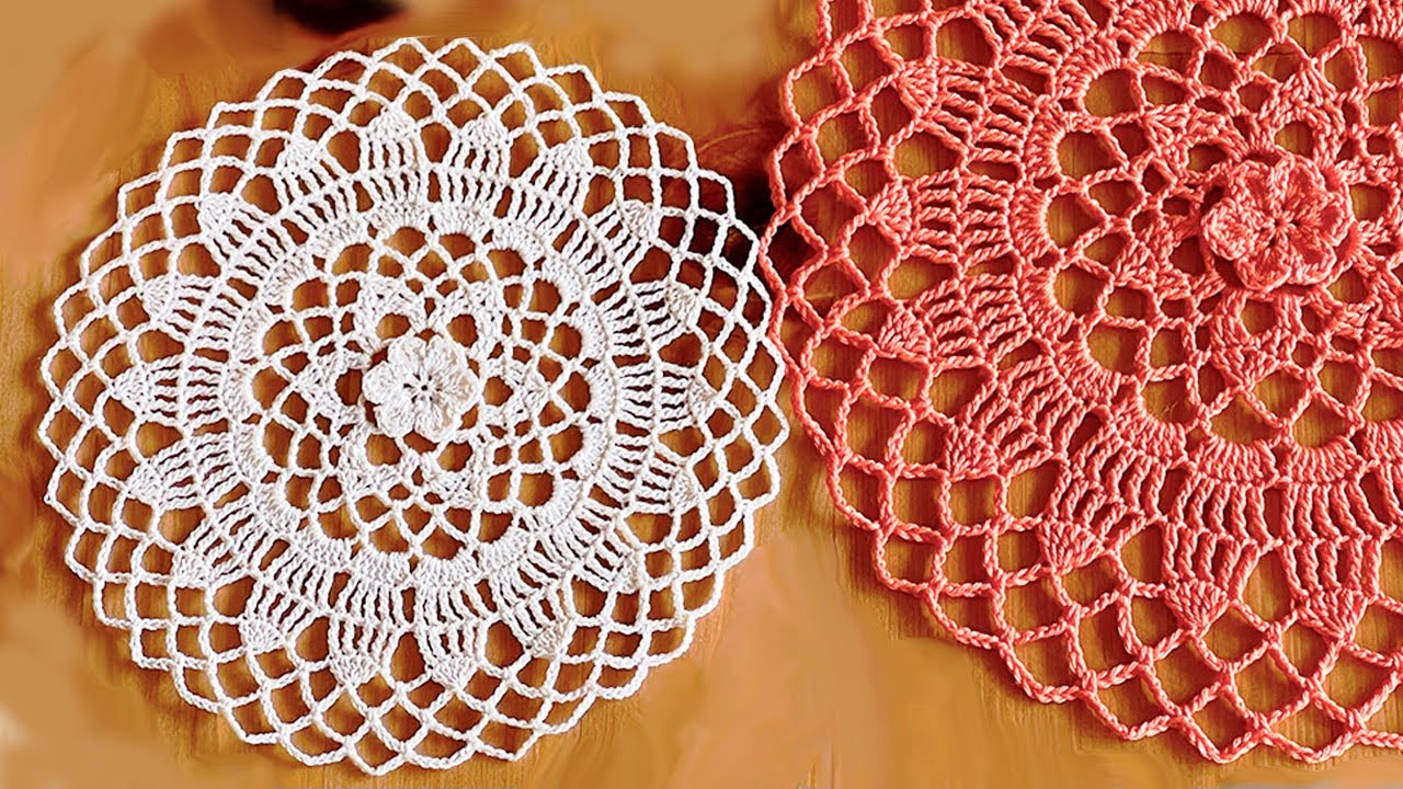【1玉で編める】立体小花のドイリー / easy crochet lace
