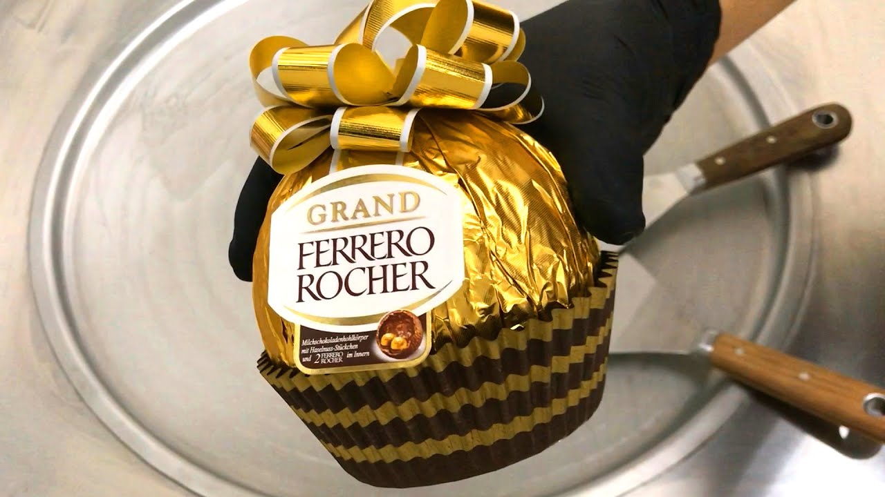 GIANT Ferrero Rocher - Ice Cream Rolls | ASMR