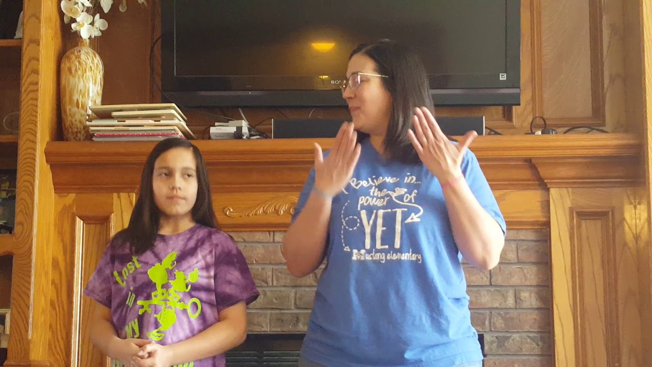 Art class mantra with sign language