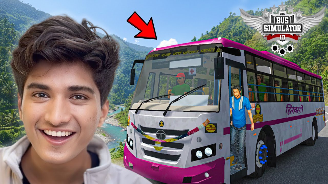 Driving MAHARASTRA GOVERNMENT BUS in BUSSID😍 - MSRTC Hirkani