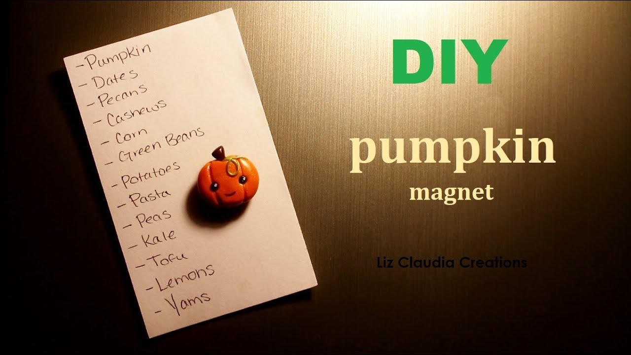 Easy Pumpkin Magnet Tutorial || Polymer Clay