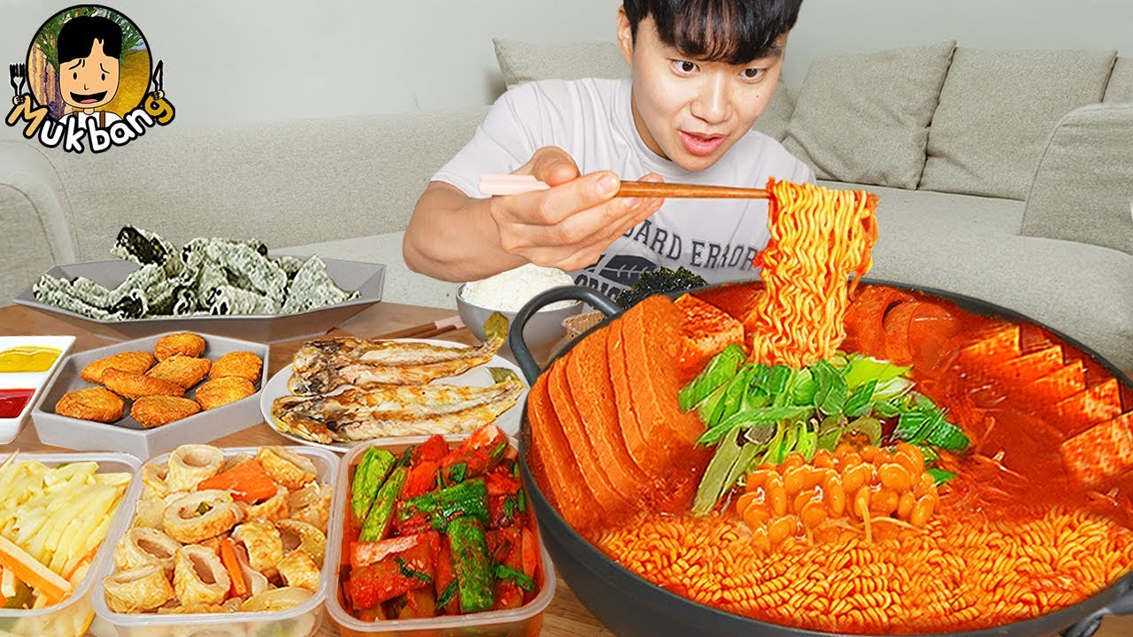 ASMR MUKBANG | кимчи ччиге, острая лапша, Жареная рыба Корейская домашняя еда рецепт принимать пищу