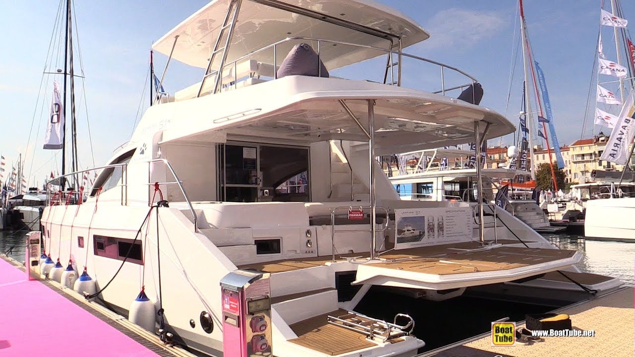 2019 Leopard 51 Power Catamaran - Deck and Interior Walkaround - 2018 Cannes Yachting Festival