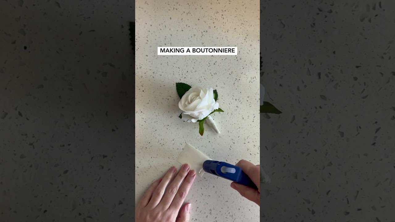 How To Make a Boutonniere | Faux Flowers #fauxflowers #wedding #weddingflowers