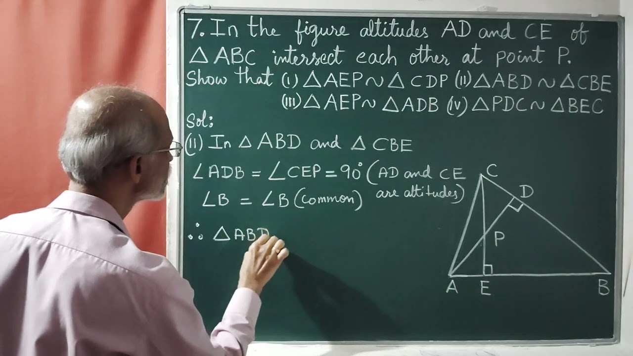 Class 10 TRIANGLES Exercise 6 .3 (Q .7 ) and Q .9 ) NCERT textbook.