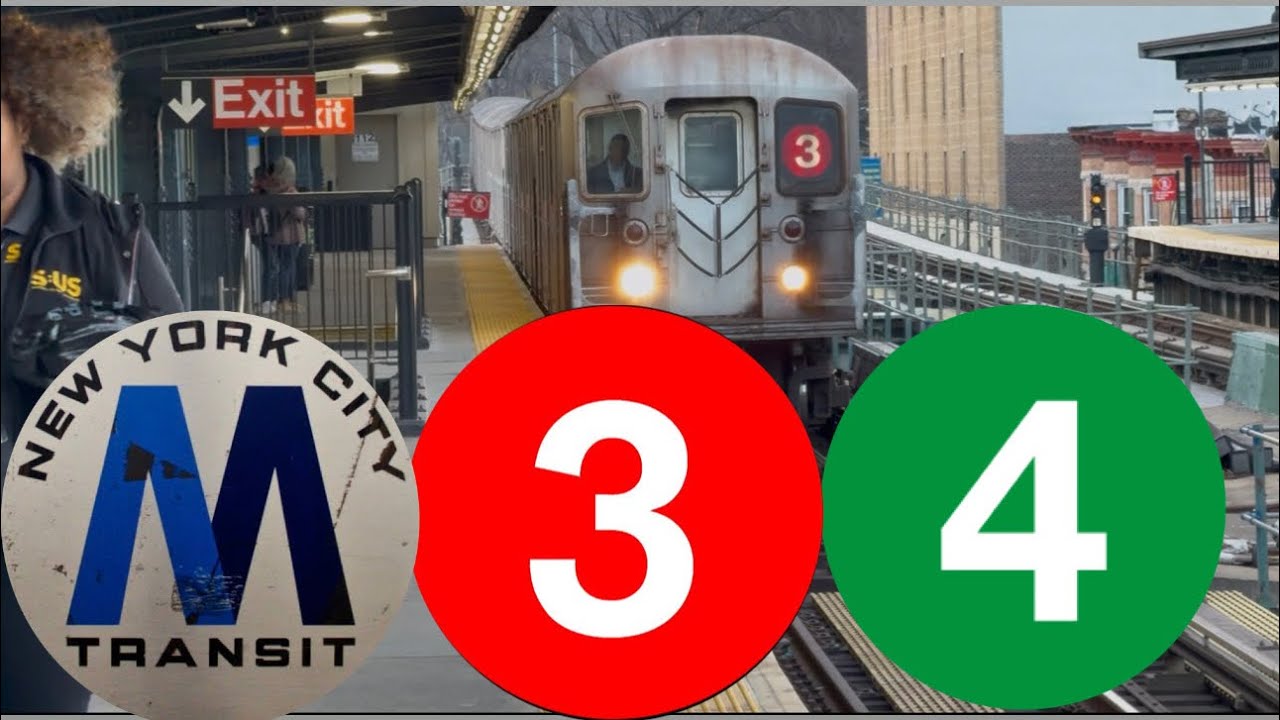 MTA NYCT:(3) (4) Trains & Not in Service train Action at Sutter Avenue Rutland RD