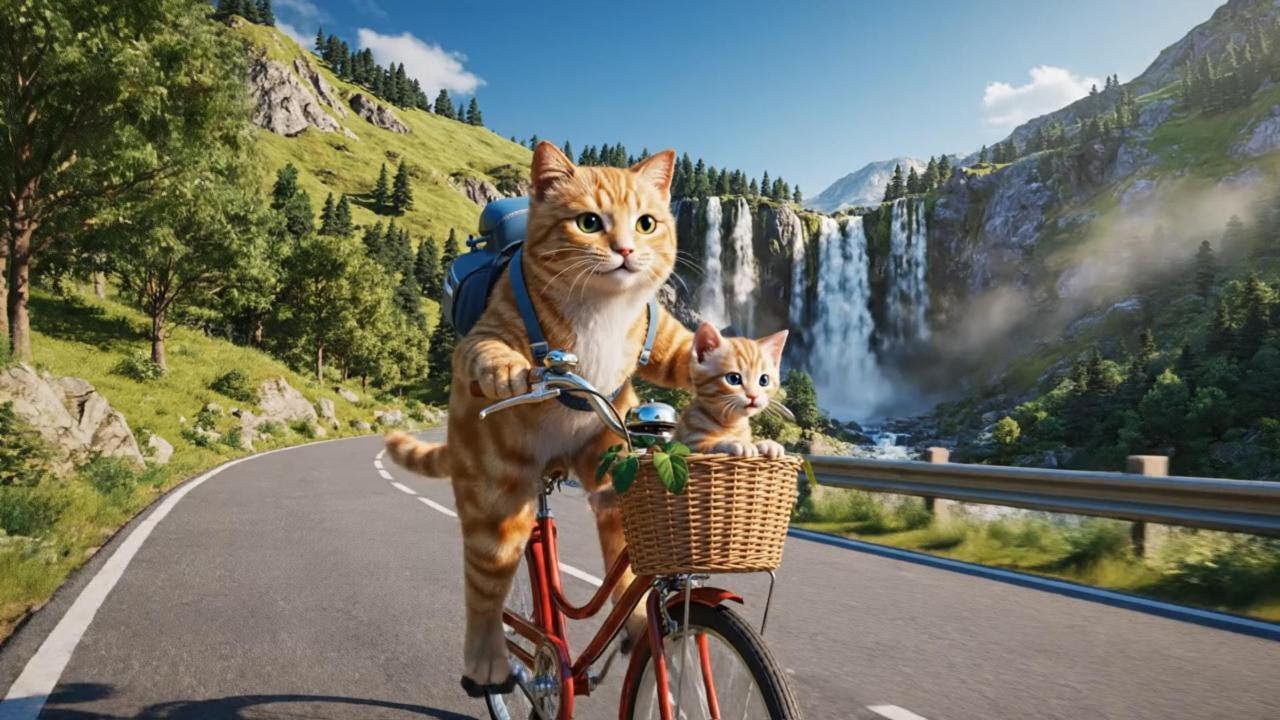 Mama Cat’s Farm Makeover ✂️ | Adorable Cat Animation – Tiger Hat Surprise for Her Kittens 🐯🎩🐾