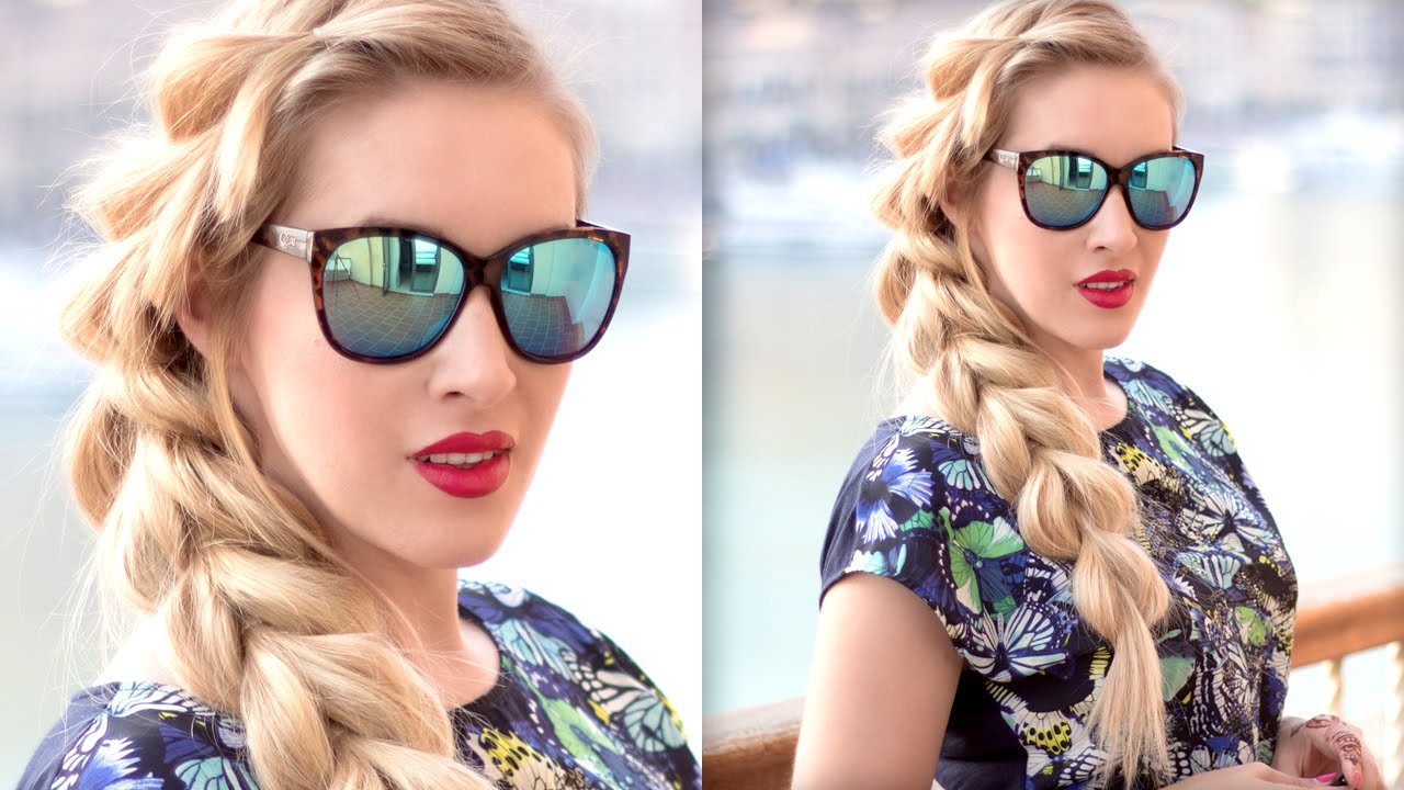 Fausse tresse de fêtes de fin d'année, réveillon ❤ Tuto coiffure cheveux mi longs, facile à faire