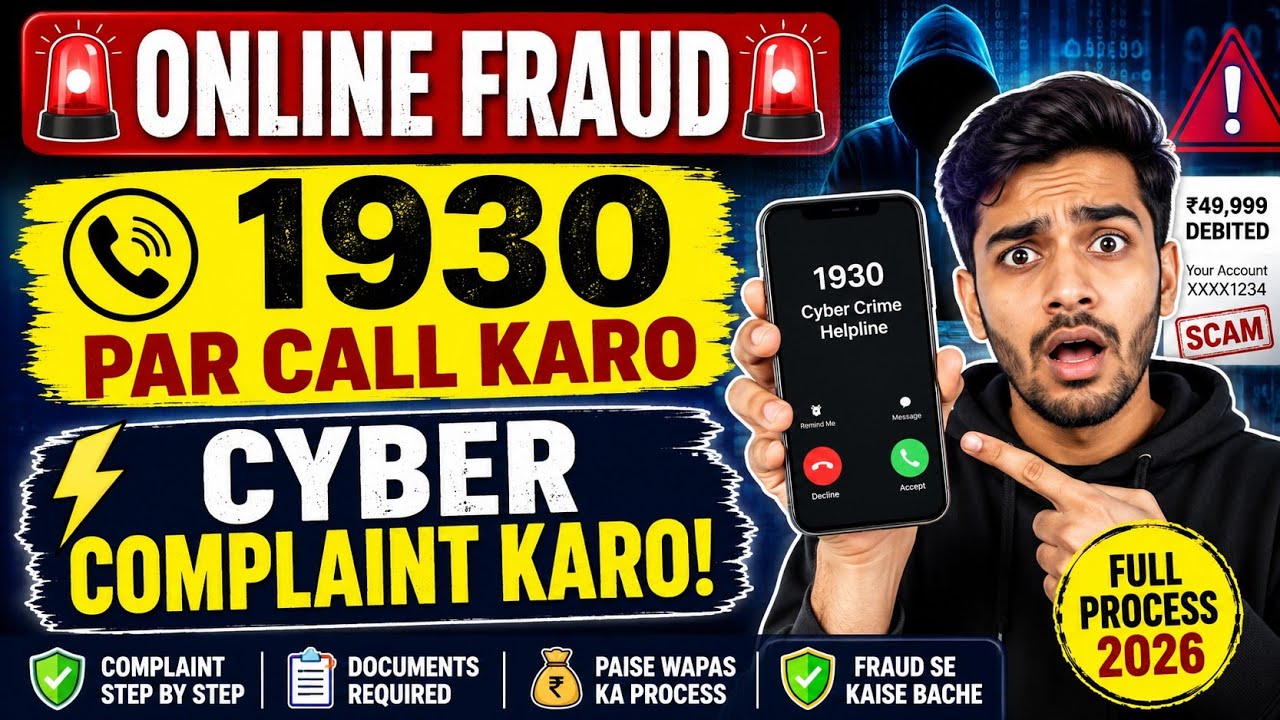 🚨 Online Fraud Ho Gaya? Paise Wapas Kaise Milenge? Cyber Complaint Full Process 2026 😱