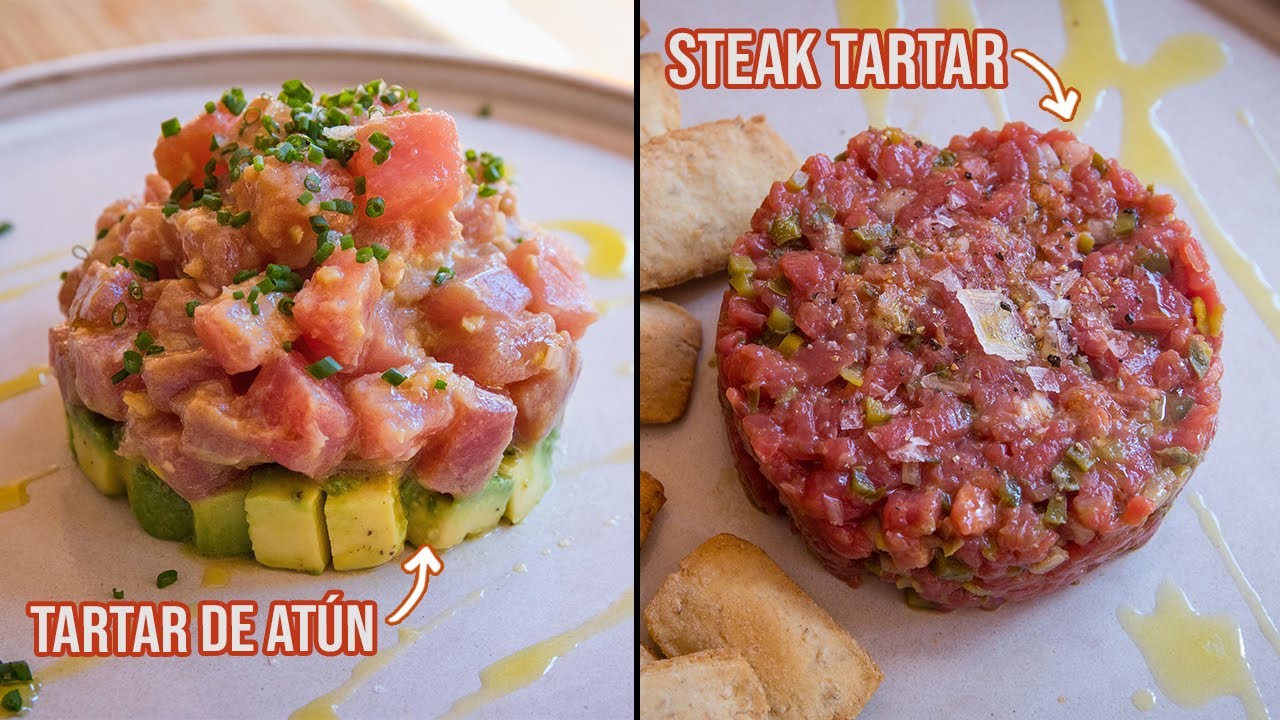 Steak tartar y Tartar de atún, clásicos de restaurante