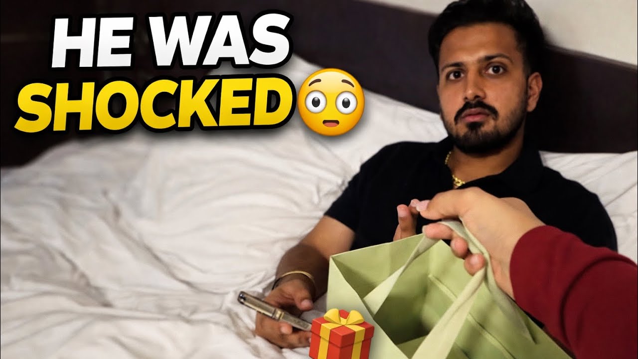 He had NO idea what was coming 😳🎁2nd wedding anniversary surprise for my husband🫣