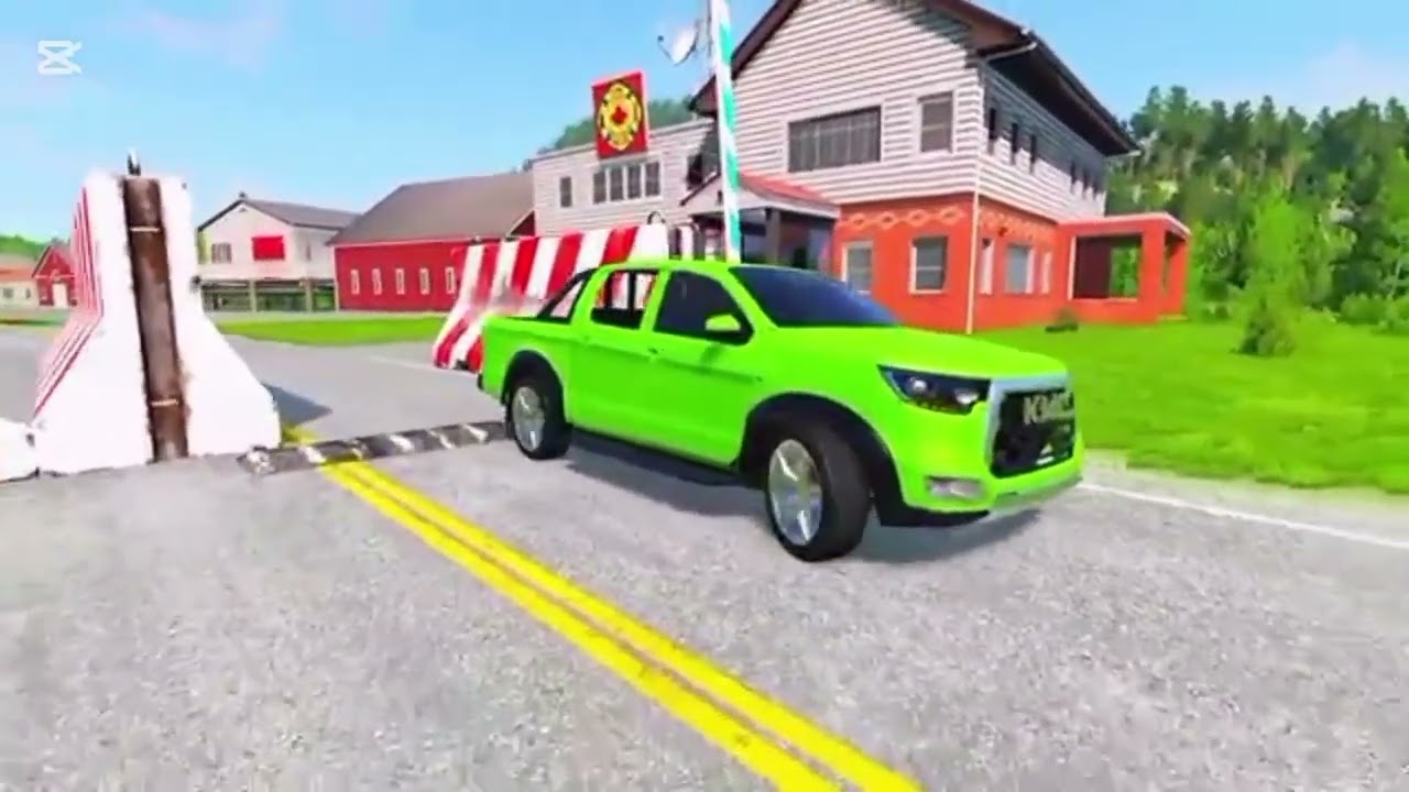 Double Flatbed Truck  / Transportation with Truck / MCQUEEN vs 7Car #32 / BeamNG Gao Drive