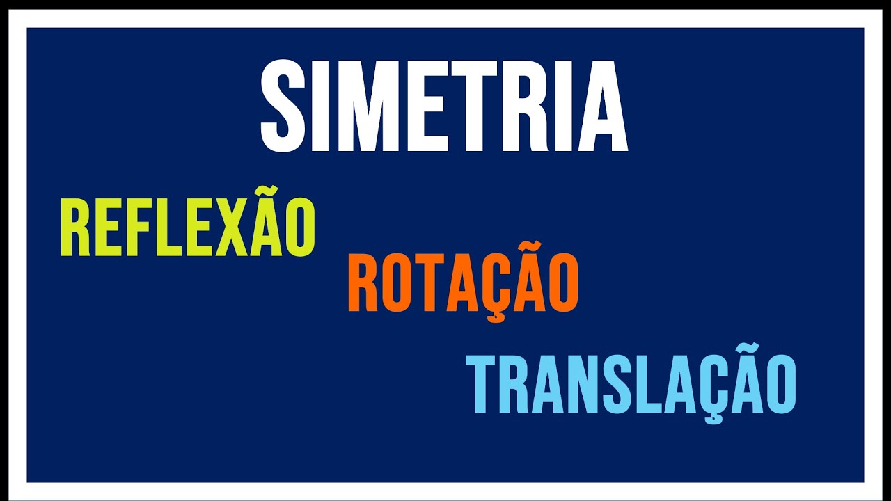 SIMETRIA - REFLEXÃO - ROTAÇÃO - TRANSLAÇÃO