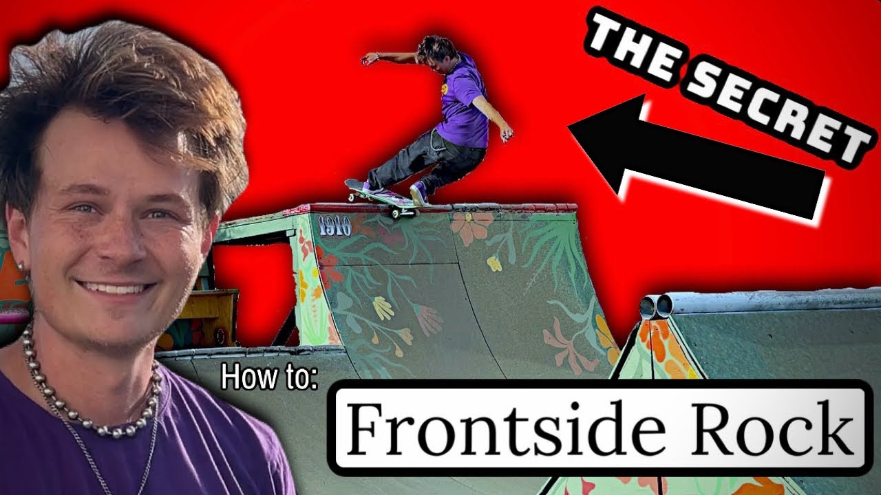 FRONTSIDE ROCK N ROLL on a skateboard the EASIEST way!!! (The secret)