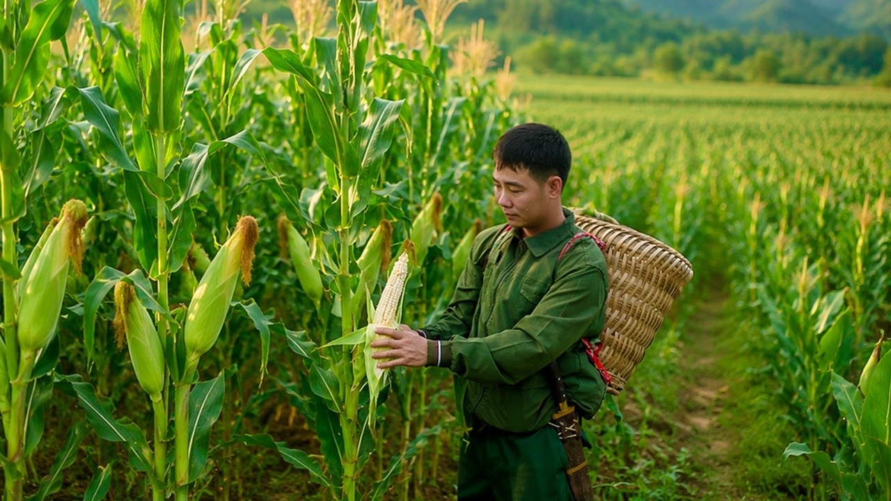 Trieu Duc&rsquo;s First Sticky Corn Harvest on New Land &ndash; A Reward for Patience
