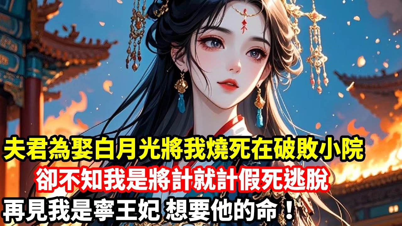 【大女主爽文】夫君為娶白月光將我燒死在破敗小院，卻不知我是將計就計假死逃脫，再見我是寧王妃，想要他的命！