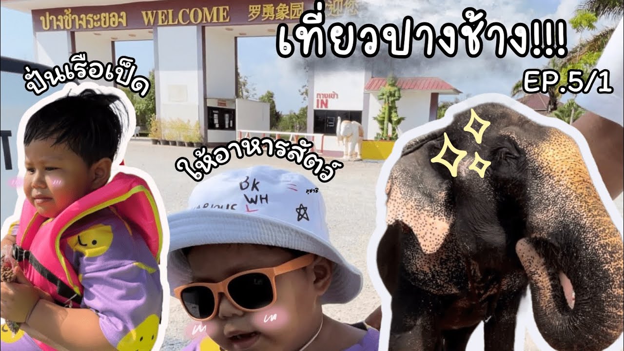นทีพาเที่ยวปางช้างระยอง|ให้อาหารสัตว์ปั่นเรือเป็ด|EP5 [1/2]