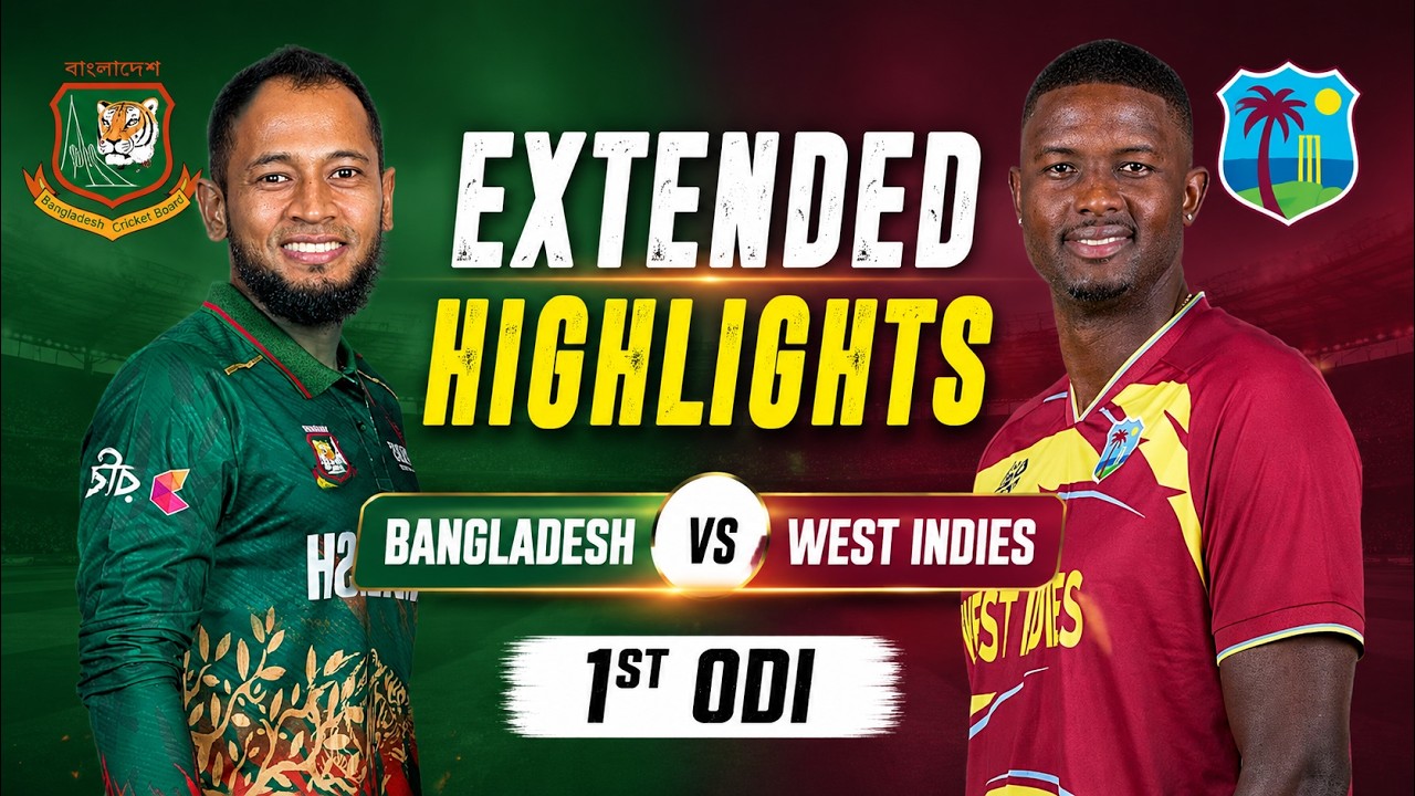 Extended Highlights | Bangladesh vs West Indies | 1st ODI | Cricket