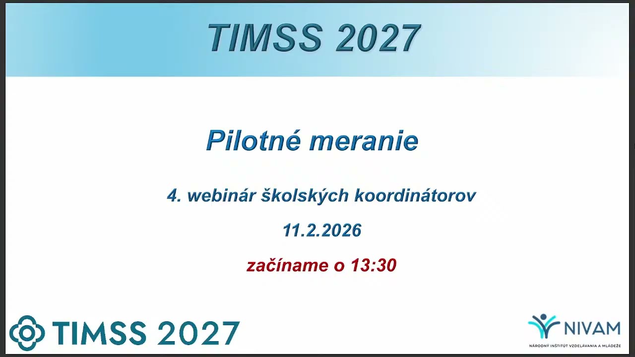 4. webinár TIMSS 2027