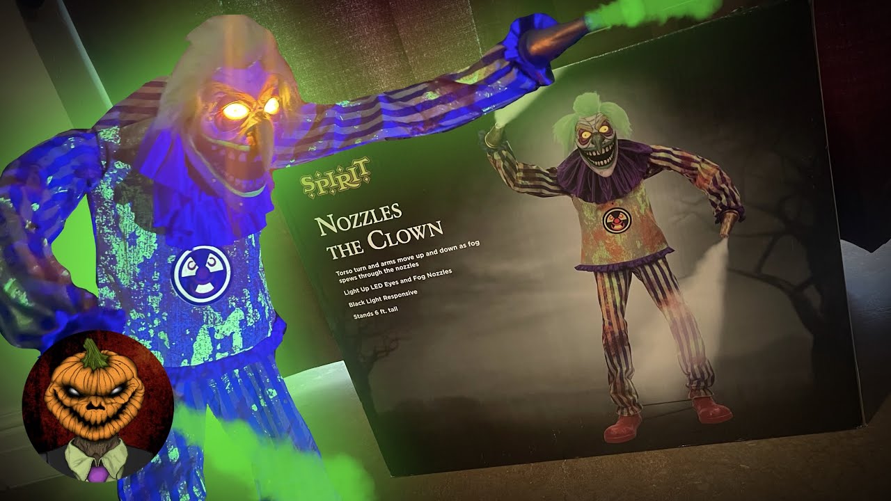 Nozzles The Clown Animatronic UNBOXING, SETUP, & OVERVIEW - Spirit Halloween 2022 Prop 🤡 🎃