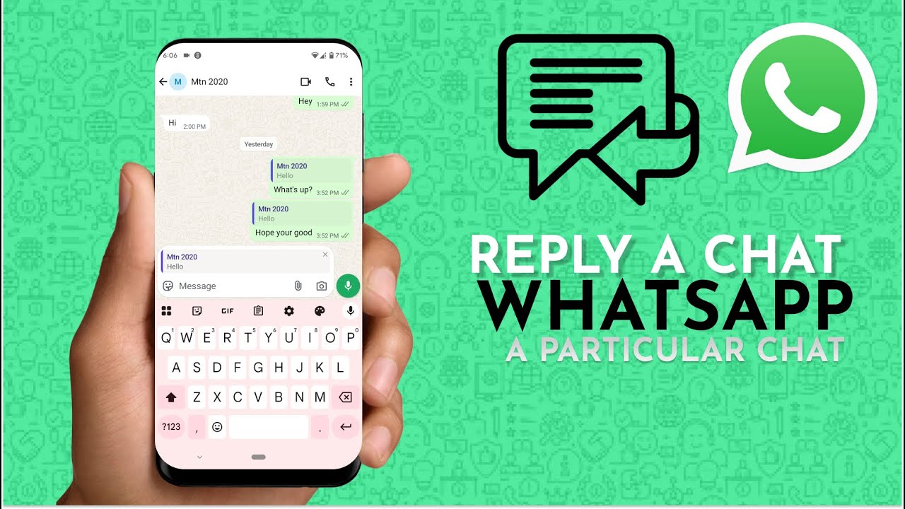 How to reply to a specific message on WhatsApp